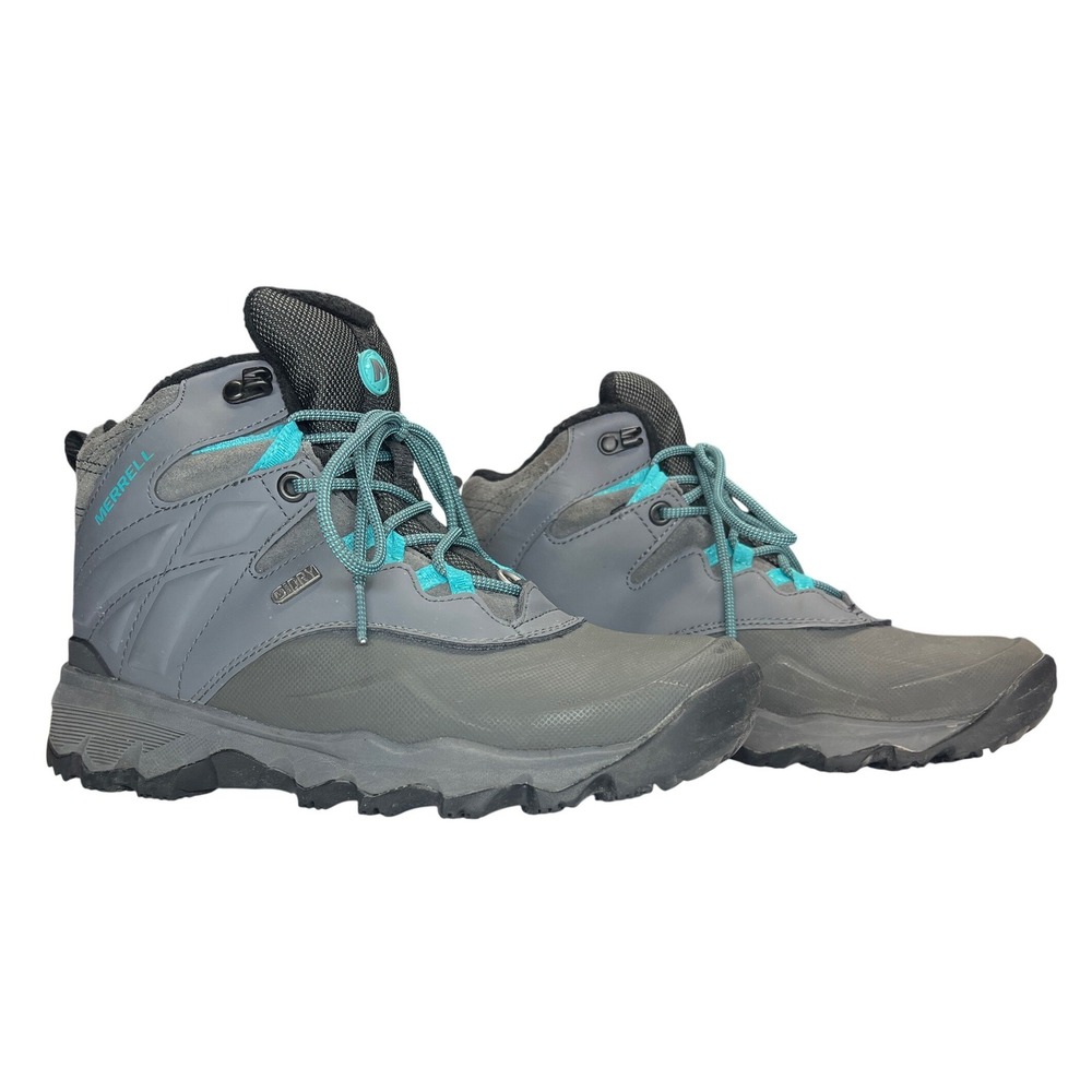Merrell Thermo ADV 6 ICE Boots Womens Size‎ 6 Gray Teal Hiking Outdoor